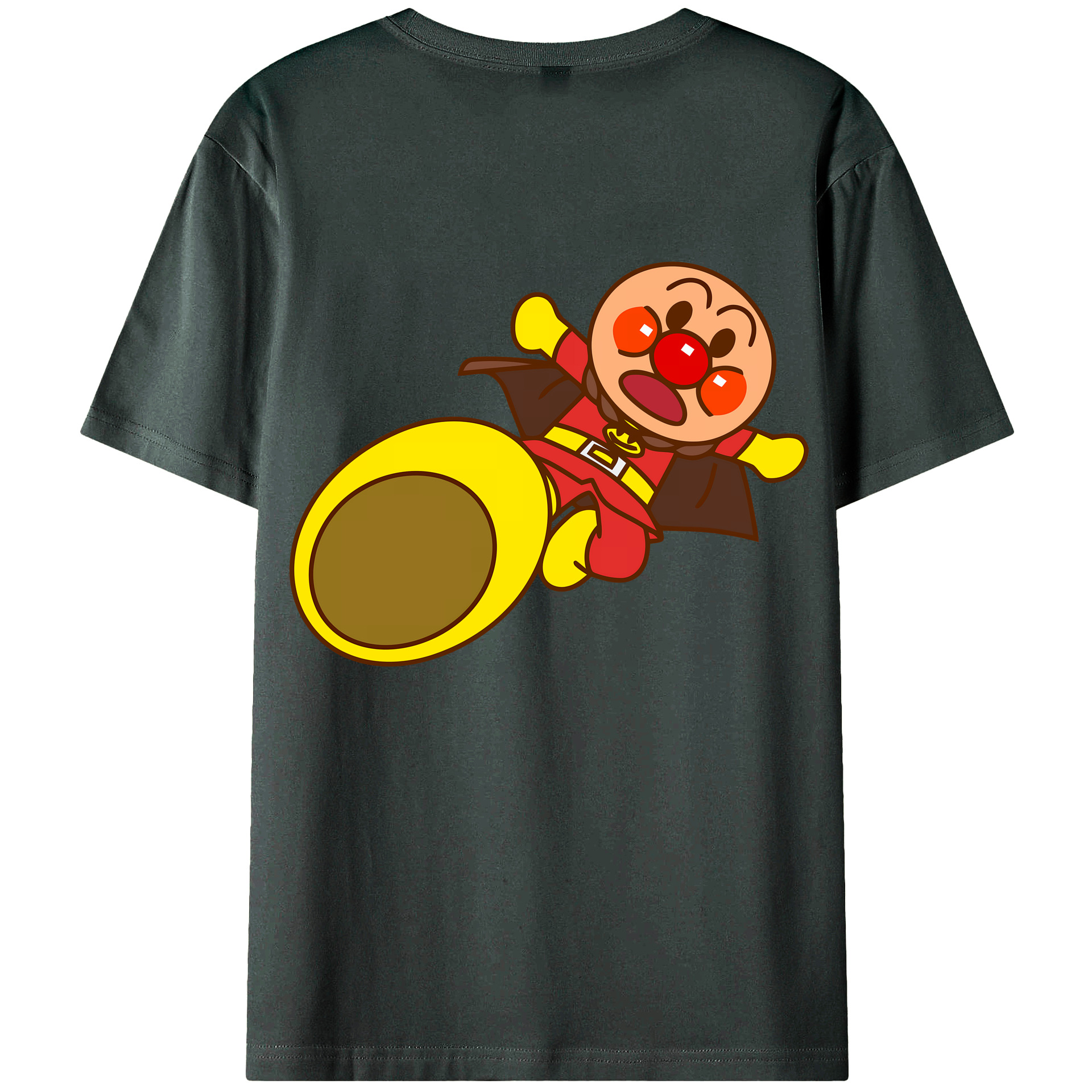 （画像用） アンパンマン Anpanman 綿100％ メンズ半袖Tシャツ（バックプリント） 通気性